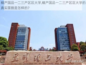 精产国品一二三产区区大学,精产国品一二三产区区大学的真实面貌是怎样的？