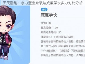 天天酷跑：水力型宝炫装与威廉学长实力对比分析