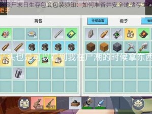 关于隔离区丧尸末日生存包套包装须知：如何准备并安全地储存生存物资的指南