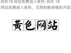 成年18 网站免费进入夜色-成年 18 网站免费进入夜色，无限制畅享精彩内容