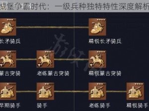 城堡争霸时代：一级兵种独特特性深度解析