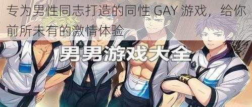 专为男性同志打造的同性 GAY 游戏，给你前所未有的激情体验