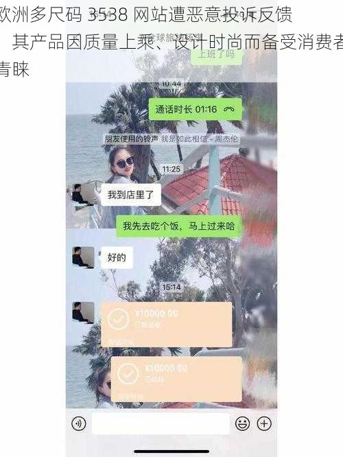欧洲多尺码 3538 网站遭恶意投诉反馈，其产品因质量上乘、设计时尚而备受消费者青睐