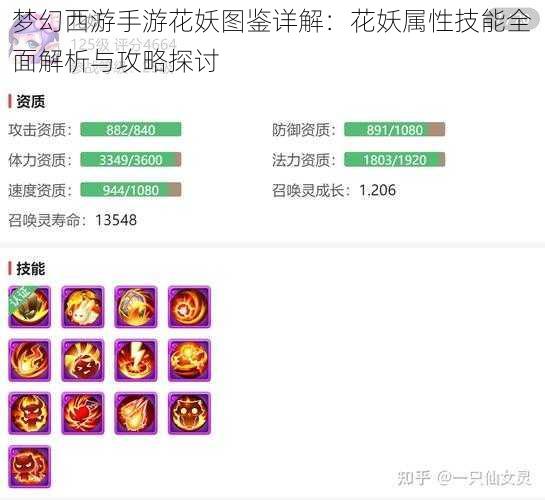 梦幻西游手游花妖图鉴详解：花妖属性技能全面解析与攻略探讨