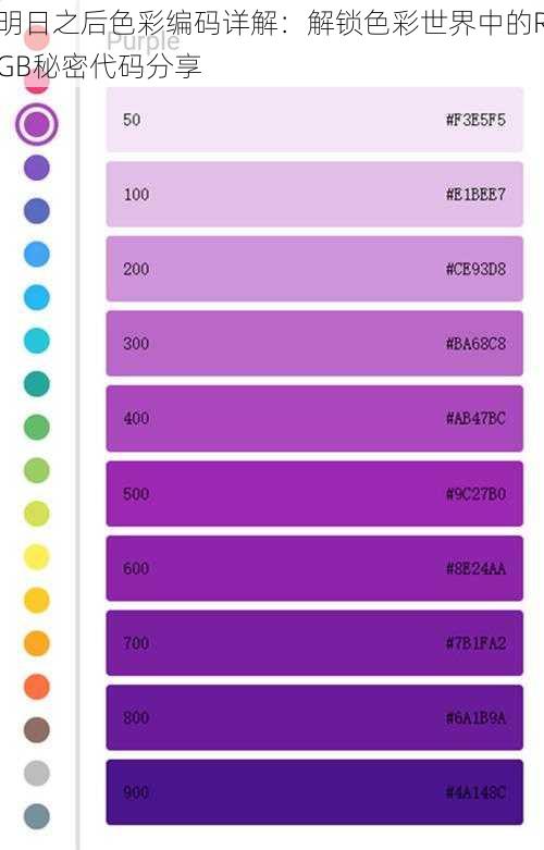 明日之后色彩编码详解：解锁色彩世界中的RGB秘密代码分享