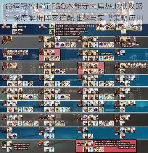 命运冠位指定FGO本能寺大焦热地狱攻略：深度解析阵容搭配推荐与实战策略应用