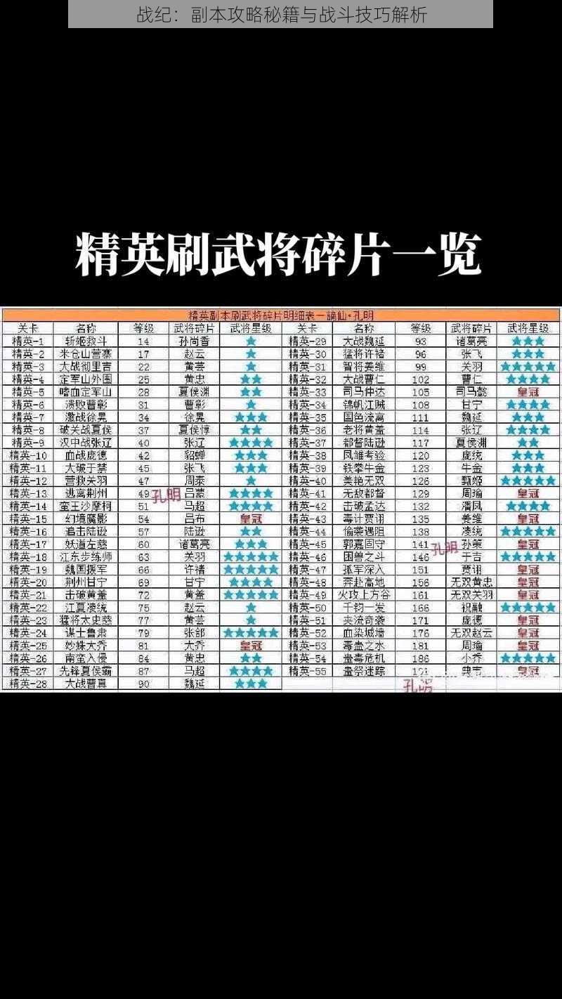 战纪：副本攻略秘籍与战斗技巧解析