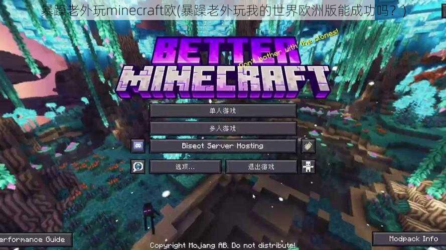 暴躁老外玩minecraft欧(暴躁老外玩我的世界欧洲版能成功吗？)