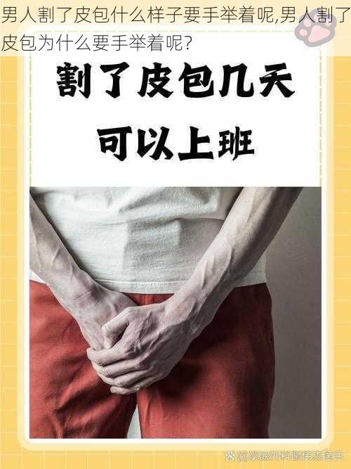 男人割了皮包什么样子要手举着呢,男人割了皮包为什么要手举着呢？