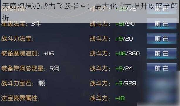 天魔幻想V3战力飞跃指南：最大化战力提升攻略全解析