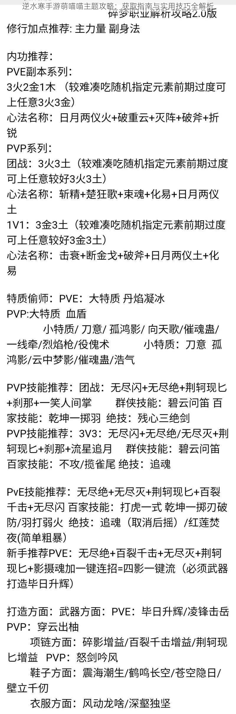 逆水寒手游萌喵喵主题攻略：获取指南与实用技巧全解析