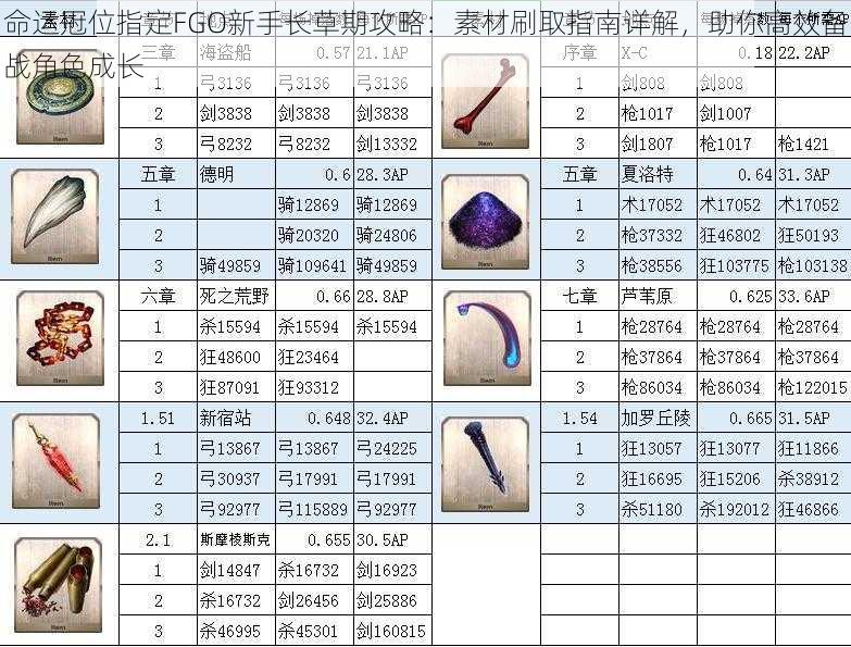 命运冠位指定FGO新手长草期攻略：素材刷取指南详解，助你高效备战角色成长