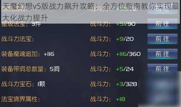 天魔幻想v5版战力飙升攻略：全方位指南教你实现最大化战力提升